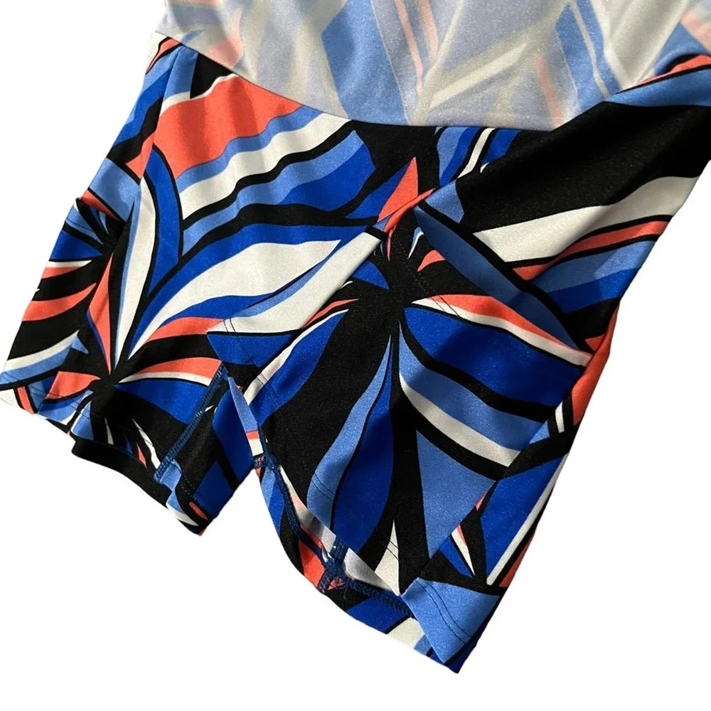 K-DEER Pocket Skort Superset XS NWT Abstract Geo Athletic Skirt Shorts Bright - Picture 5 of 6